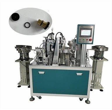 Tilpasset messingventilsamlingsmaskine til montering af o-ringe og gummipakning